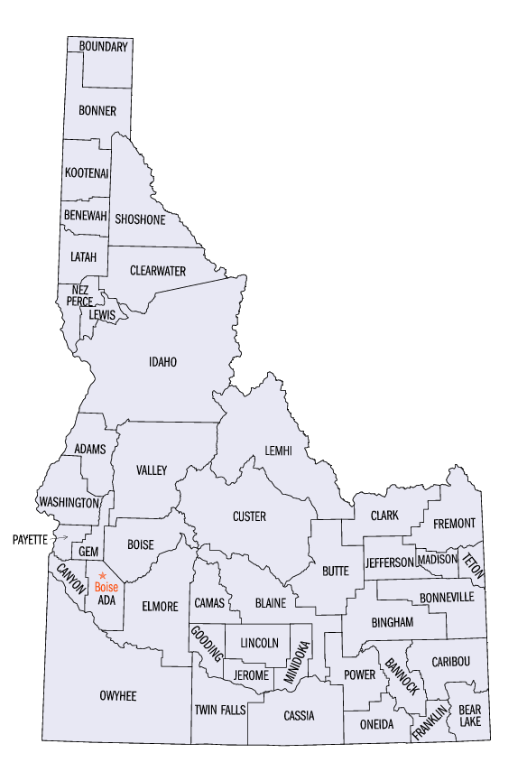 Idaho map