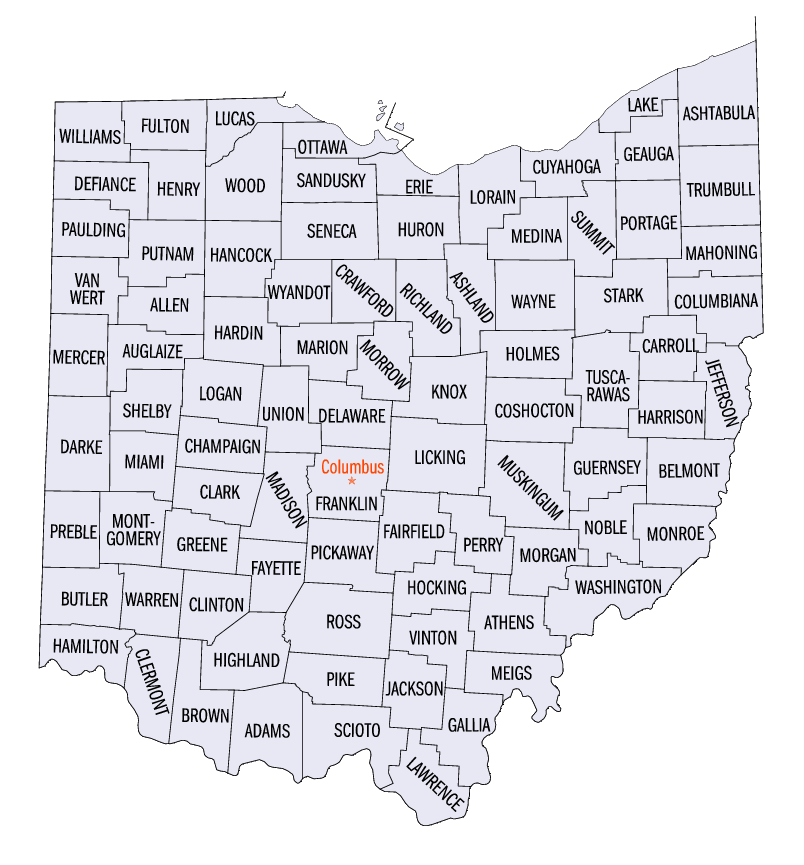 Ohio map